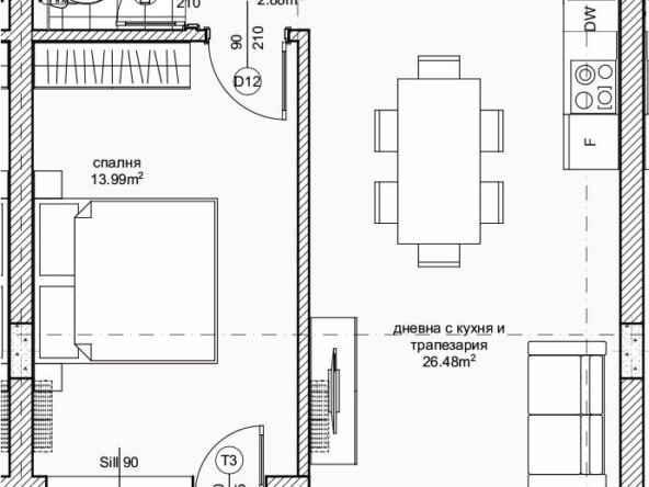 Двустаен апартамент в луксозна сграда пред Акт 15 - 0